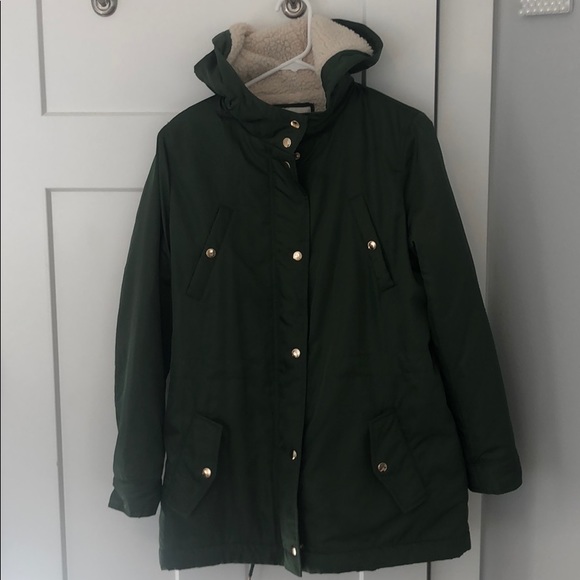 army green cute winter coat with sherpa inside - Picture 1 of 1